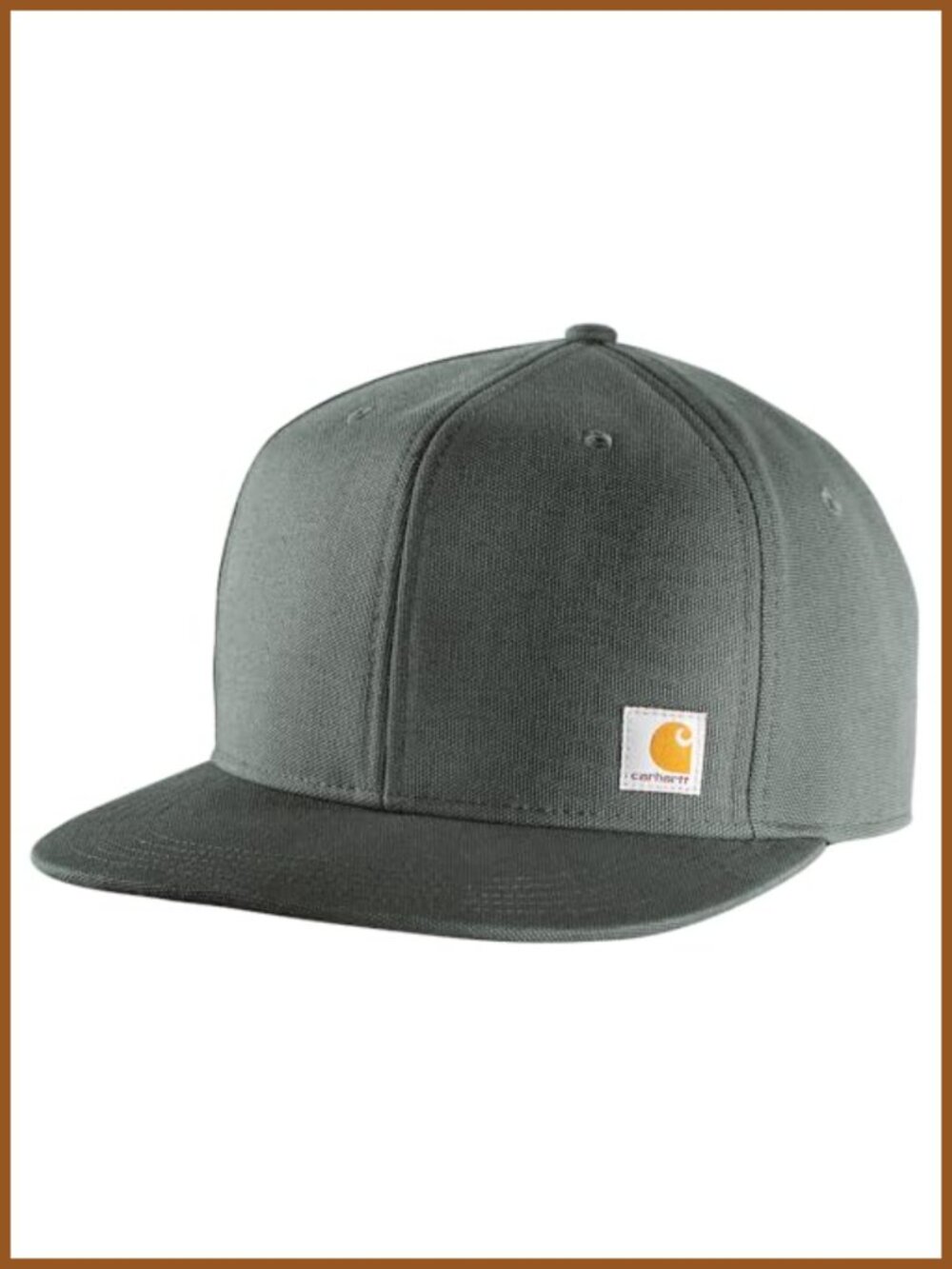Men's Firm Duck Flat Brim Baseball Cap Adjustable Sweatband